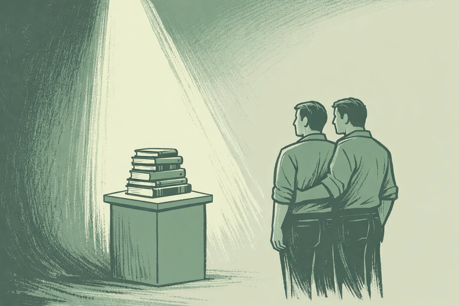 Gay romance books illuminated in spotlight, free from platform censorship