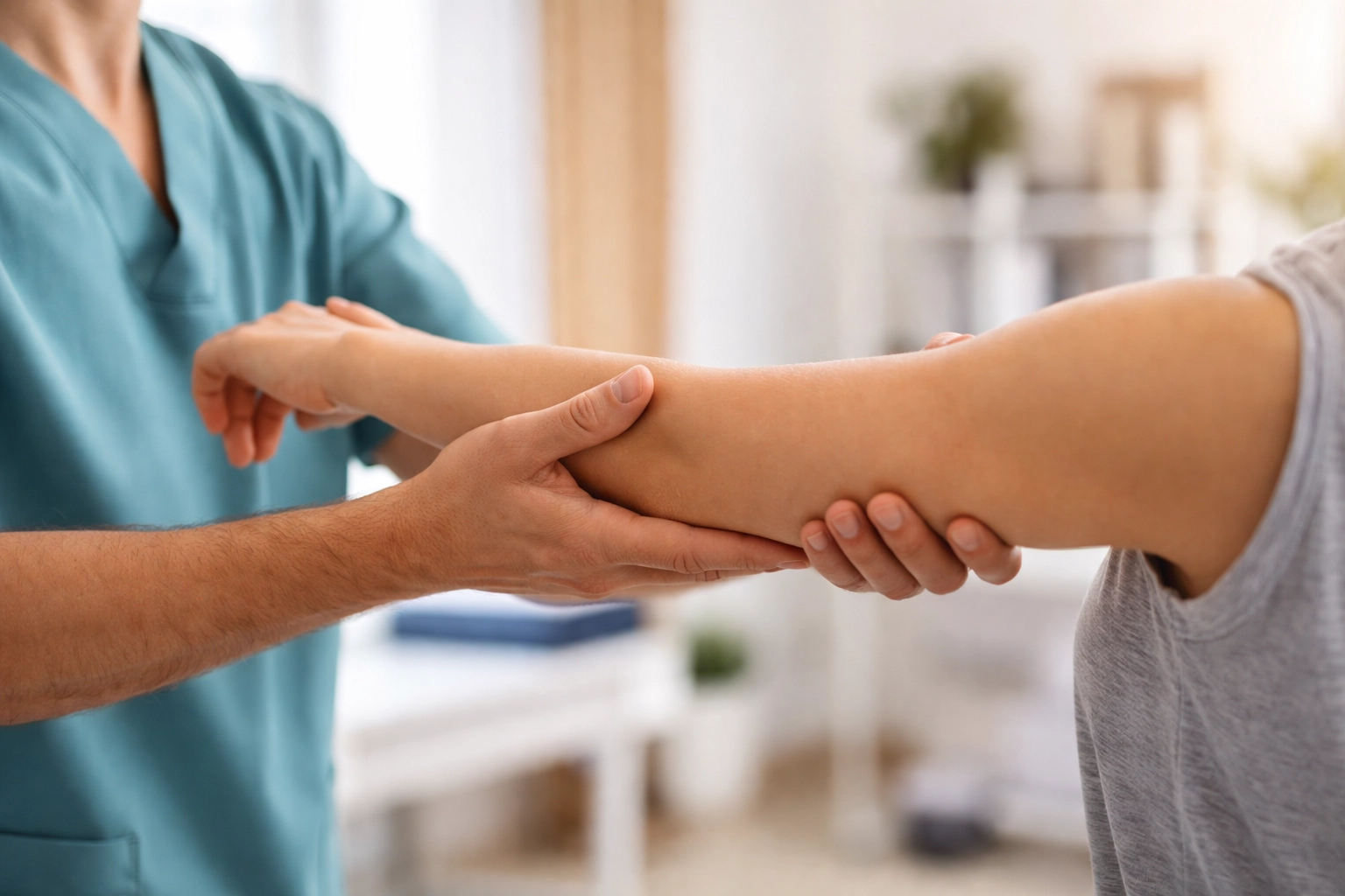 Beyond the Basics: How Specialized Therapy Billing Can Reduce Your Denial Rate by 50% Physical therapist assisting patient in clinic highlights specialized therapy billing practices.