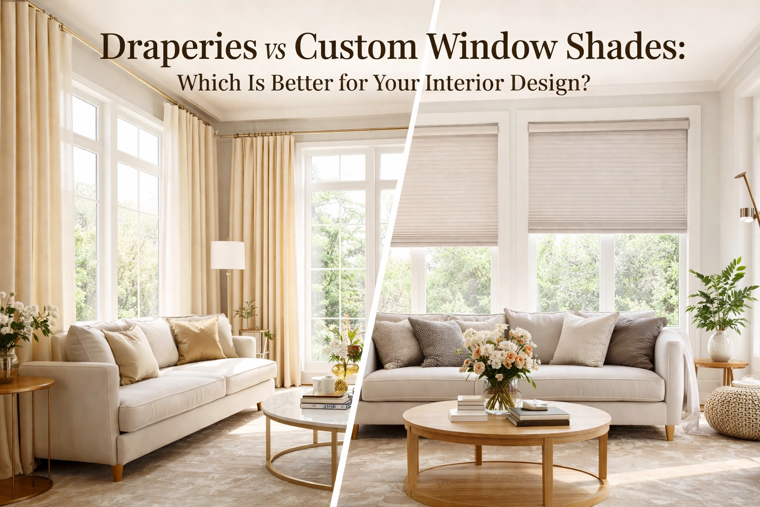 [HERO] Draperies vs Custom Window Shades: Which Is Better for Your Interior Design?