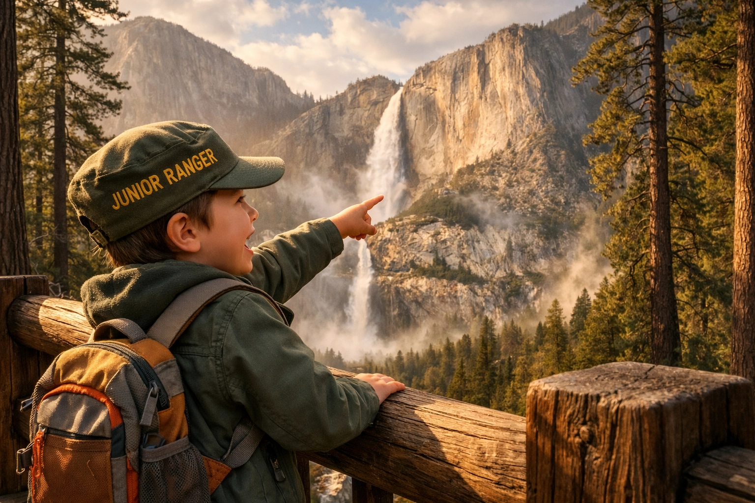A young Junior Ranger explores Yosemite National Park, a top family travel activity.