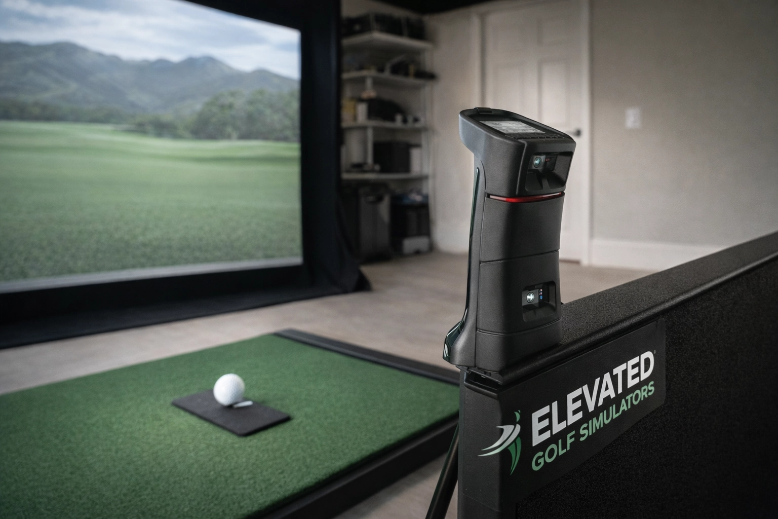 The Uneekor Eye Mini is a compact, camera-based launch monitor perfect for garages with limited depth.