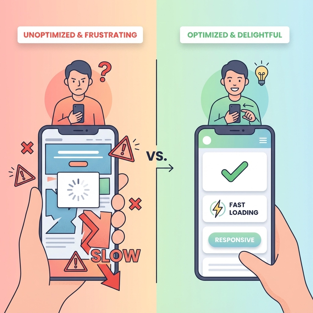 Mobile user searching on phone