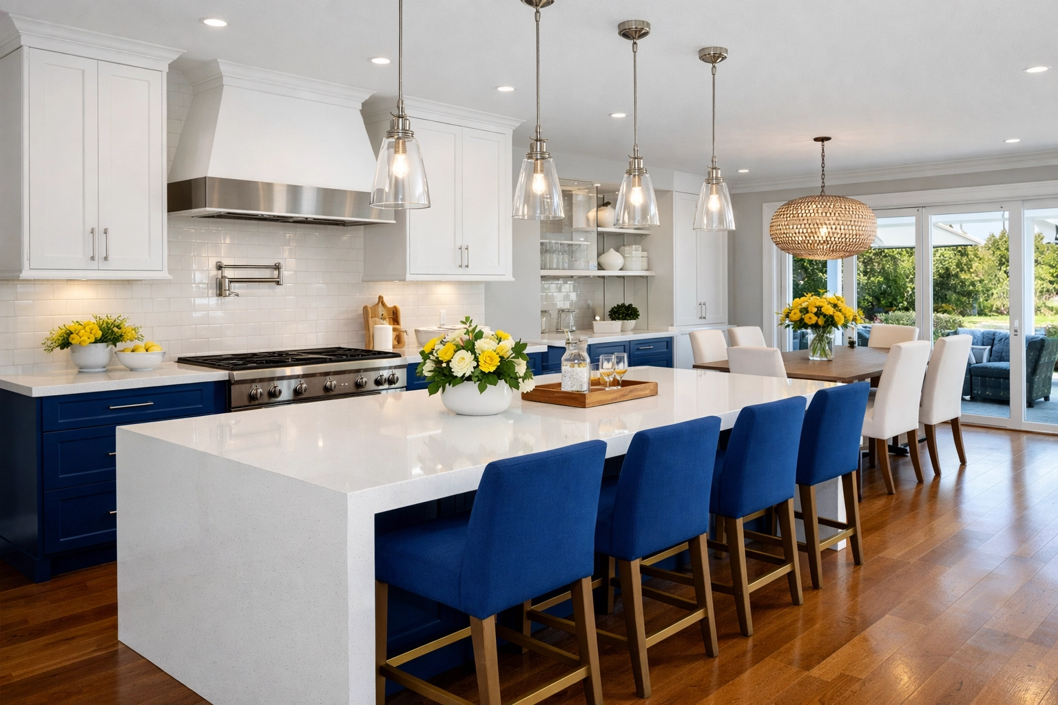Gleaming modern kitchen and dining area in Hopkinton, MA, ready for a stress-free home sanctuary.