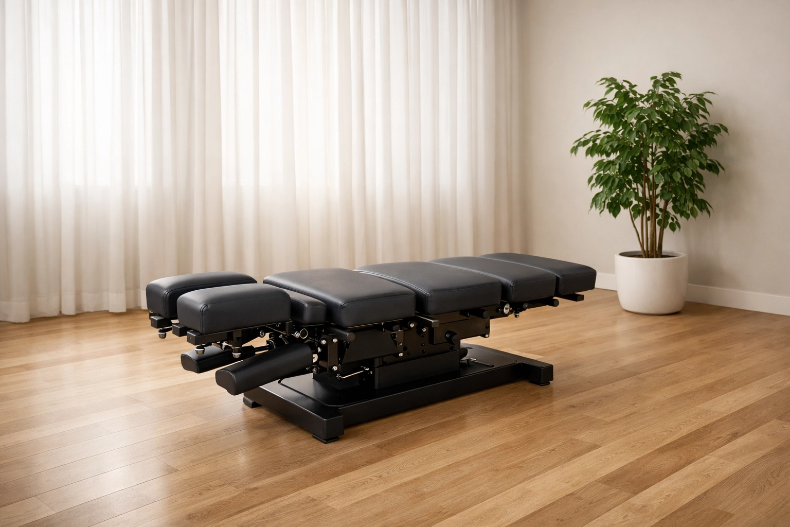 High-end chiropractic treatment suite representing professional growth and local market authority.