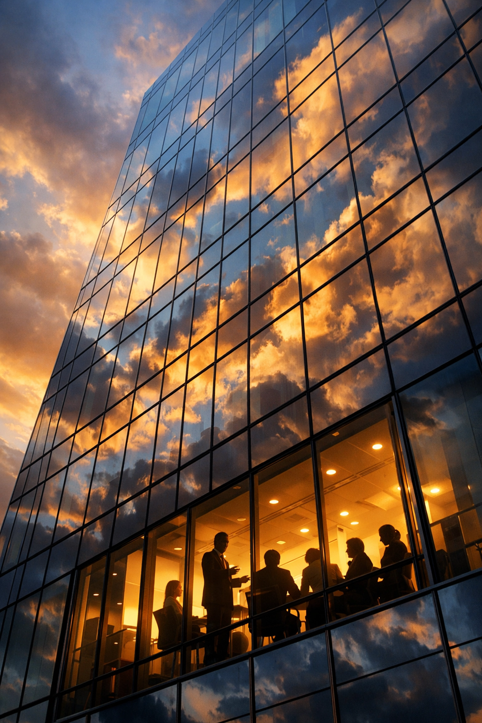 Modern office building representing growth opportunities in private equity market momentum