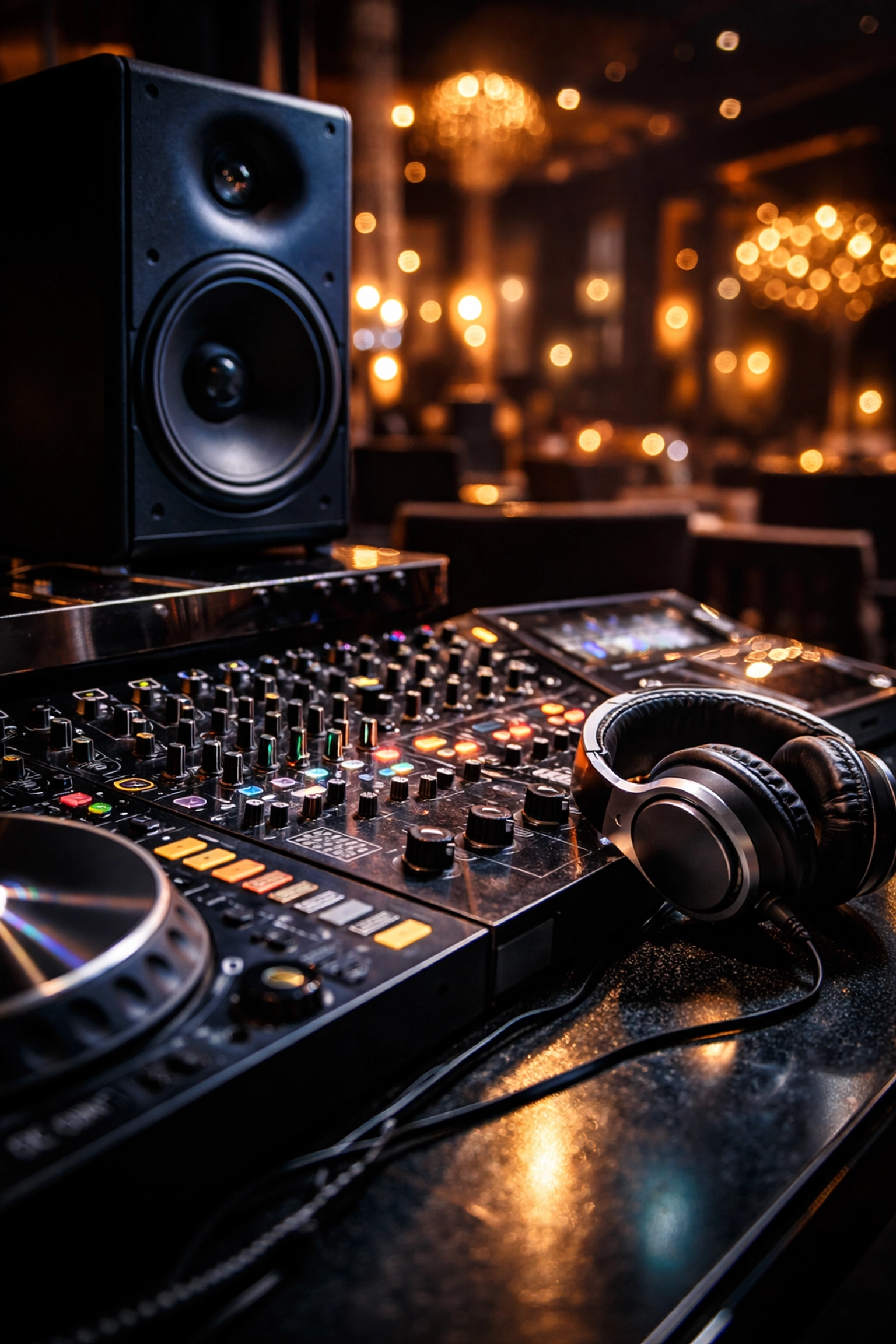 High-end professional audio equipment used for luxury event sound design