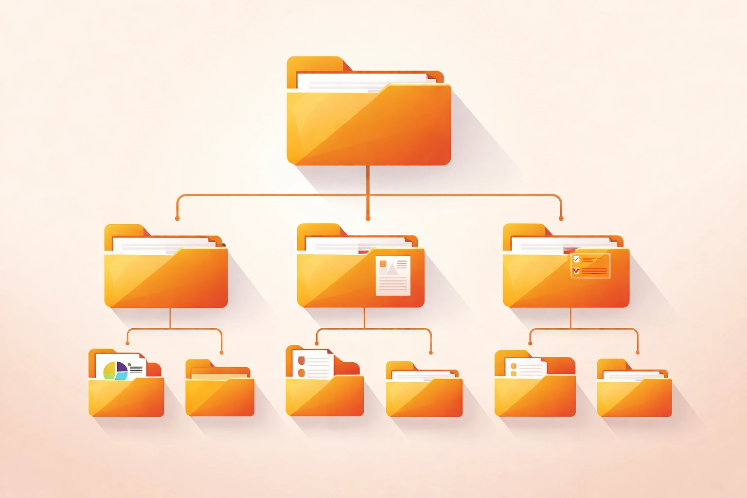 Organized digital file folders illustrating efficient file management for graphic design teams
