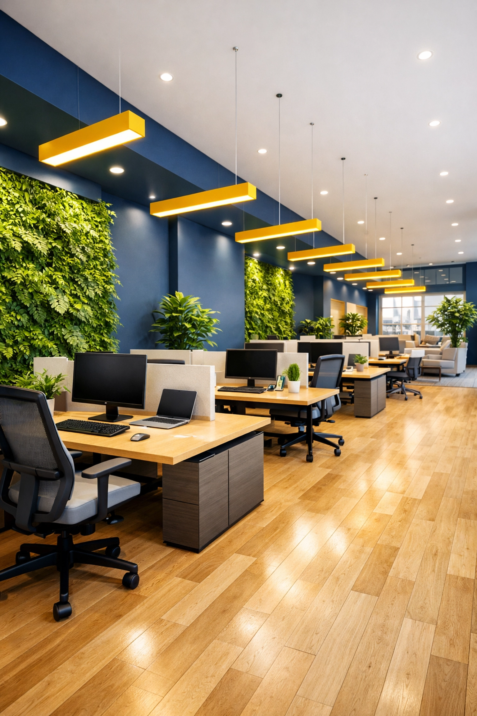 Pristine open-concept workspace in Fitchburg highlighting the benefits of expert commercial cleaning.