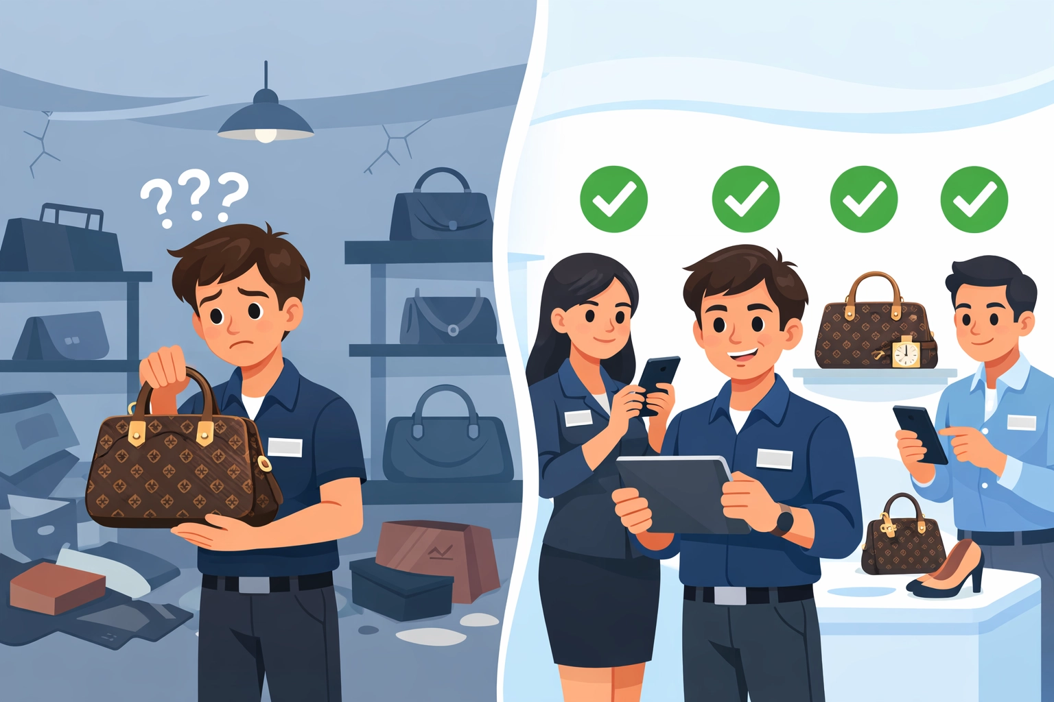 Resale store evolution: from confused authentication to professional luxury item verification