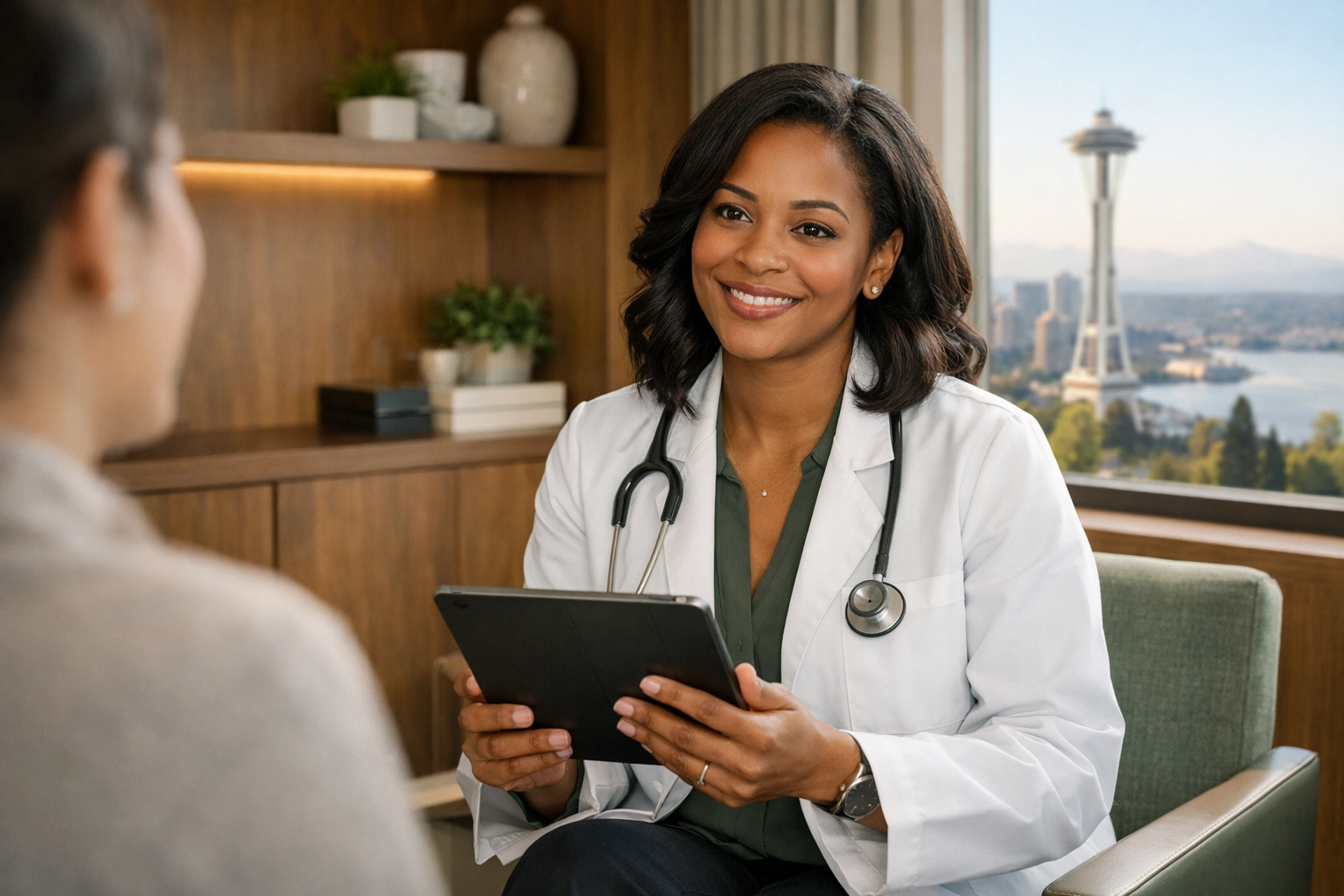 Dr. Ravyn Ramos providing functional medicine weight loss and GLP-1 weight management in her Lynnwood clinic.