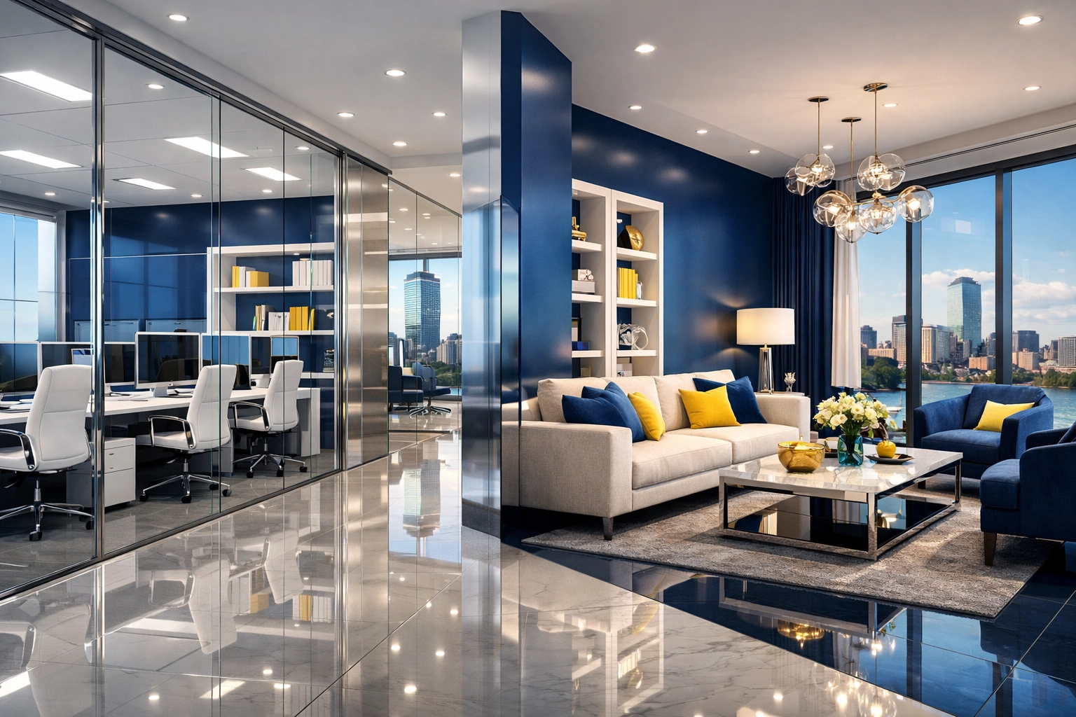 Commercial and residential cleaning services near me for Boston offices and luxury apartments.