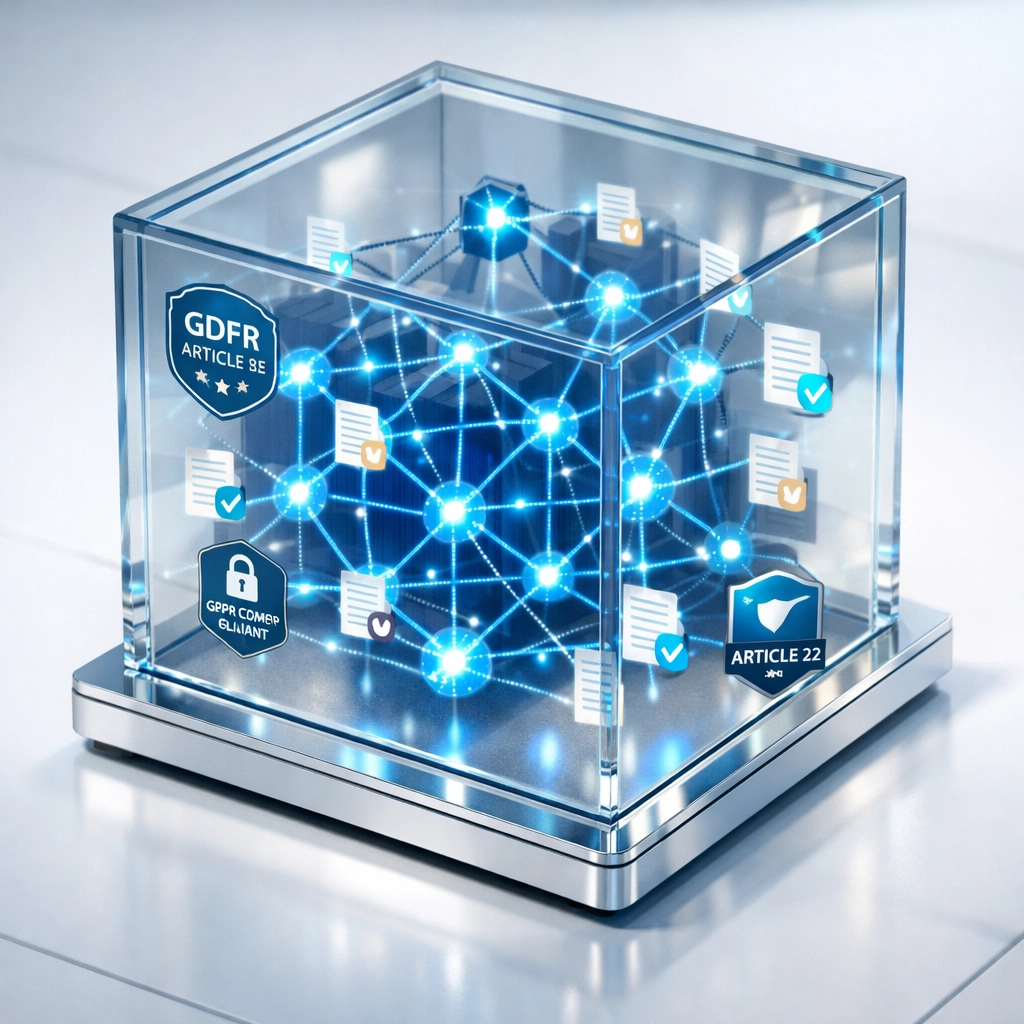 AI decision network with GDPR audit trails and compliance governance pathways