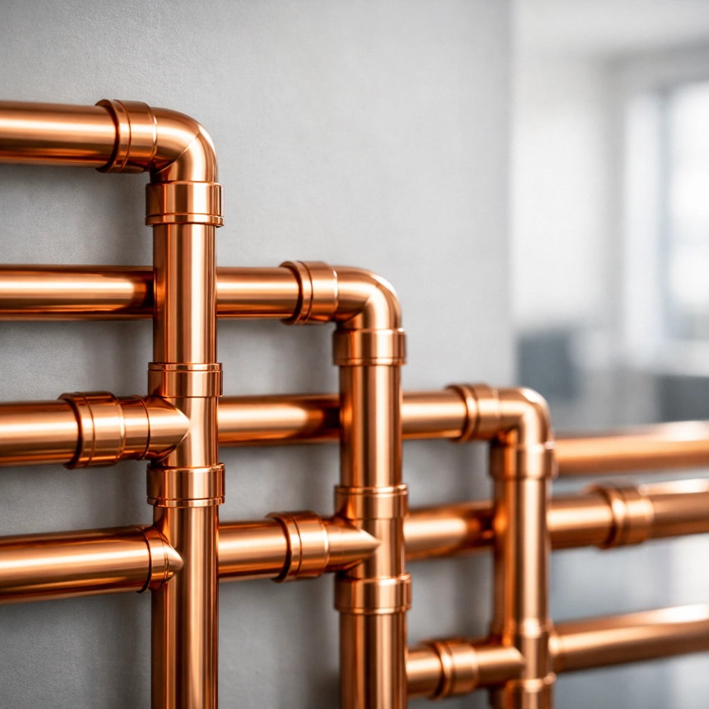 Organized plumbing pipes representing solid RIA operational infrastructure and scalable systems