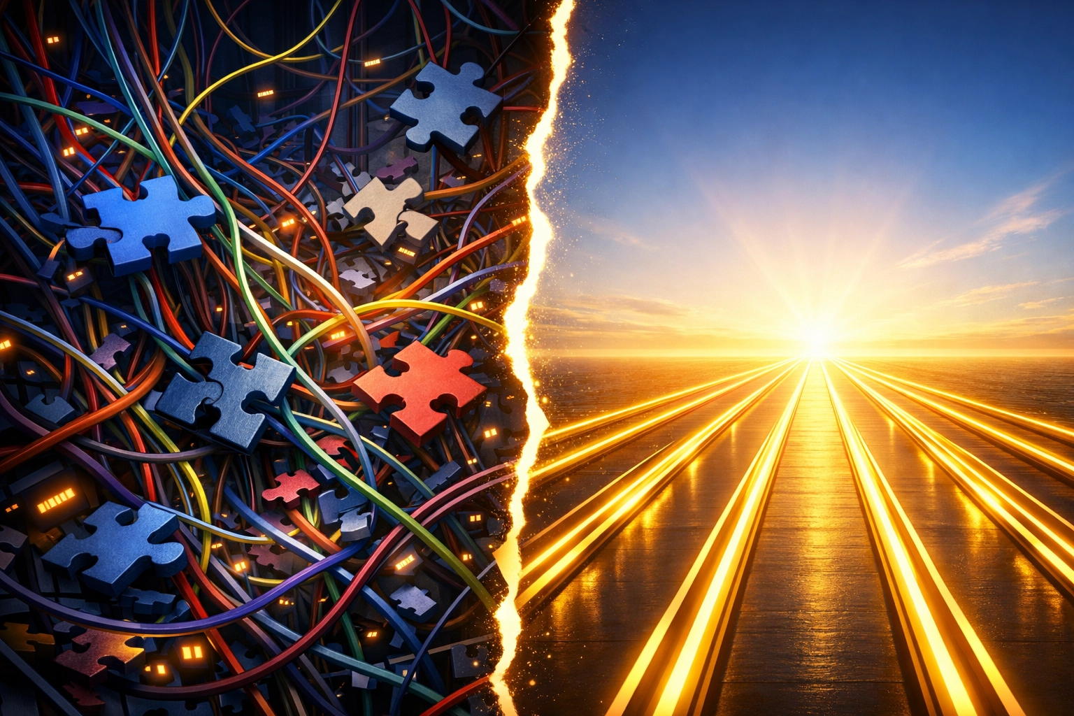 Transformation from chaotic manual processes to organized automated business systems.