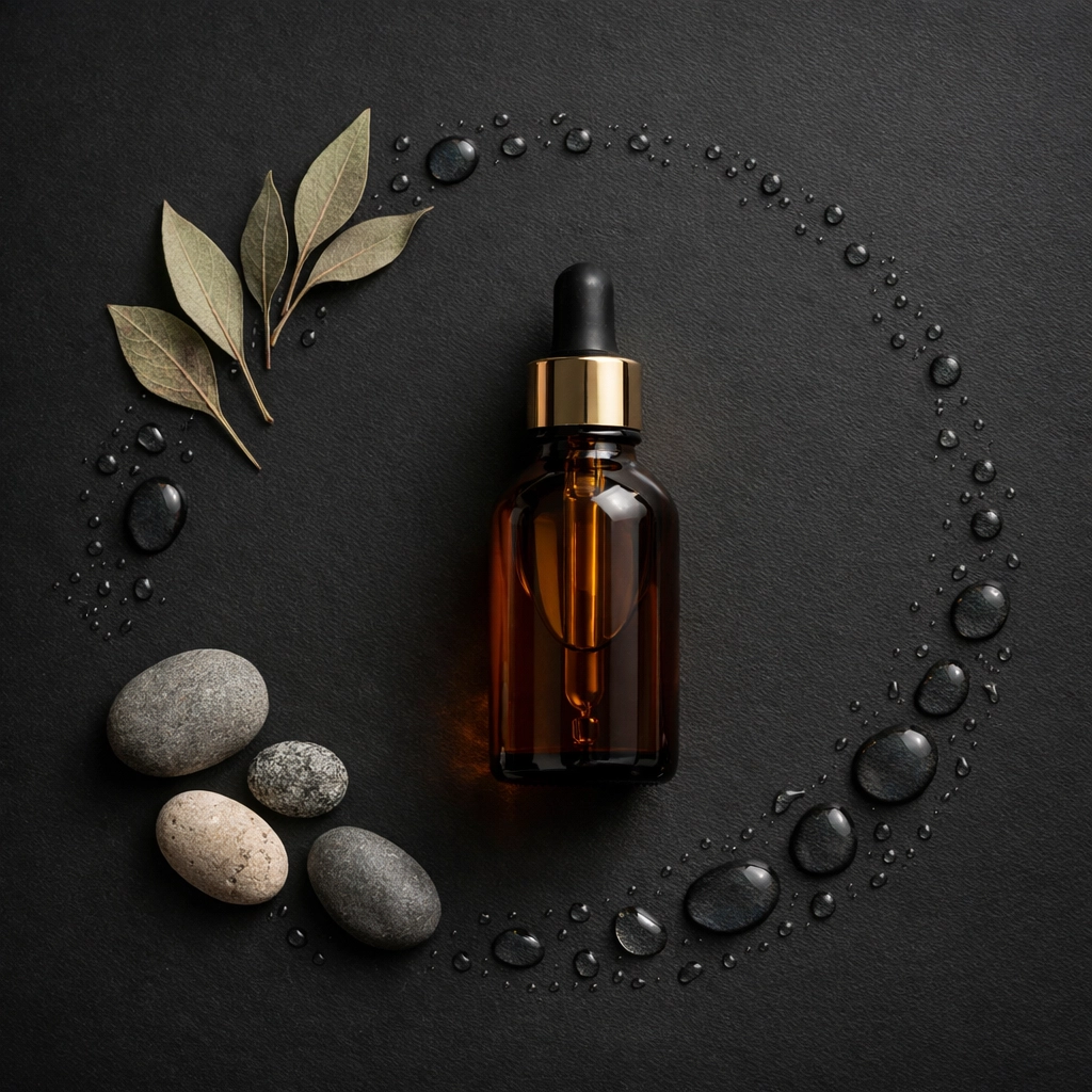 Waterless moisturizer with natural botanicals showing sustainable skincare approach