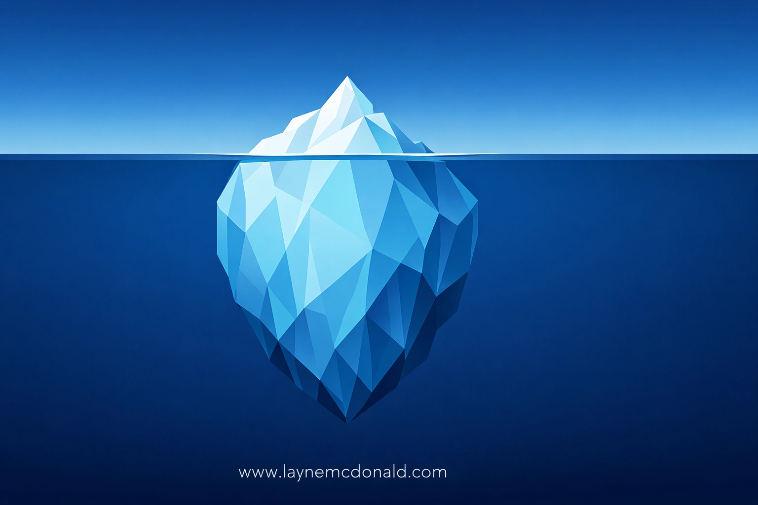 An iceberg vector illustrating how church staff culture is the hidden foundation for ministry success.