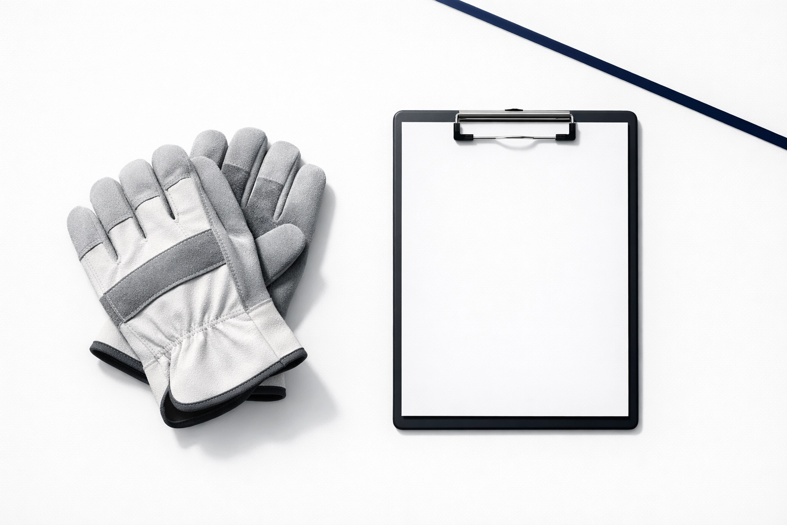 Professional work gloves and clipboard representing our family-owned pest control services in Metro Atlanta.