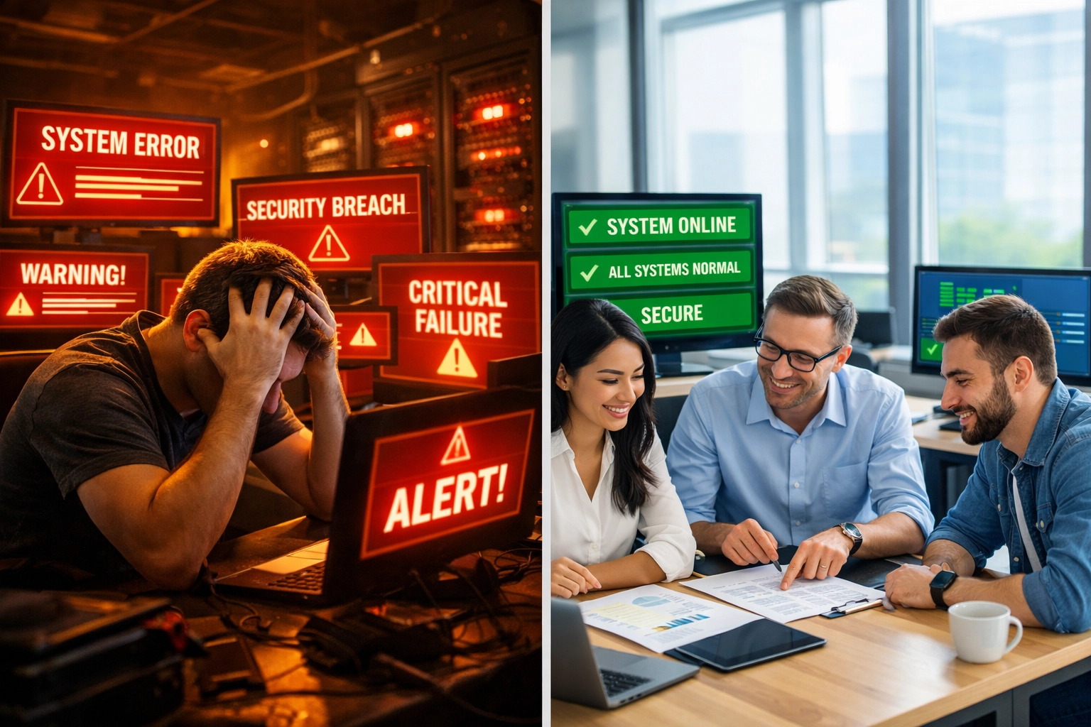 Reactive IT firefighting versus proactive infrastructure management in business environment