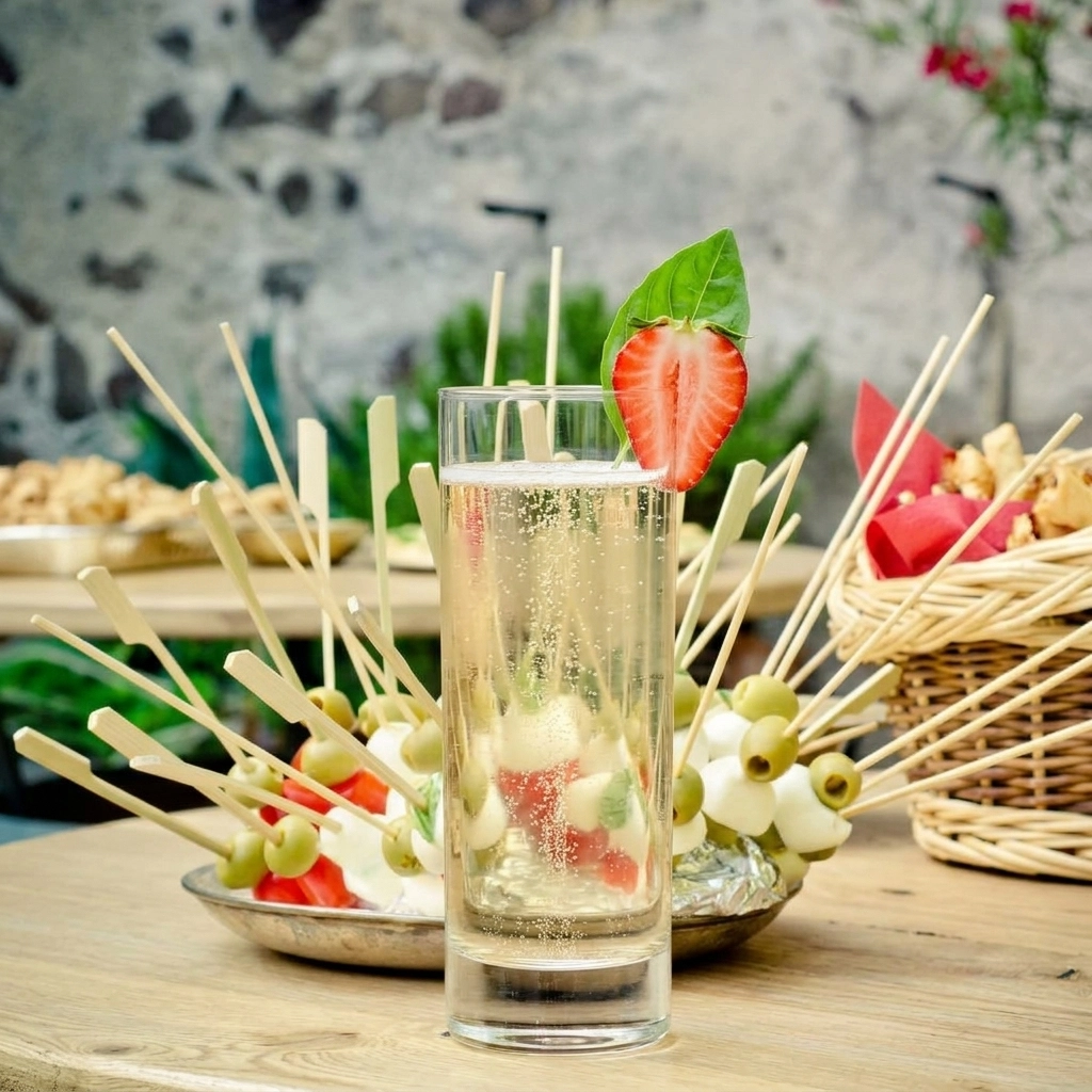 A close-up of the finished sparkler