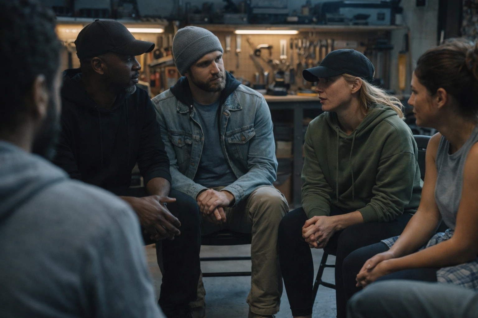 Group of people walking together illustrating the power of community in addiction recovery support groups.