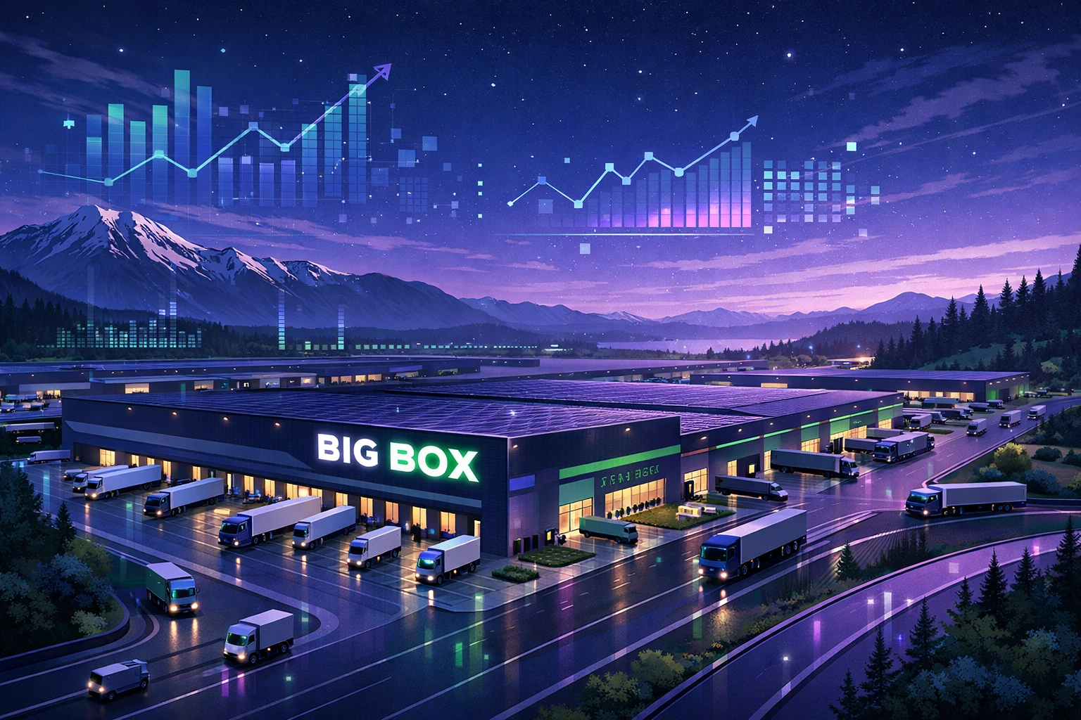 Large North West distribution center representing logistics industry growth and warehouse expansion.