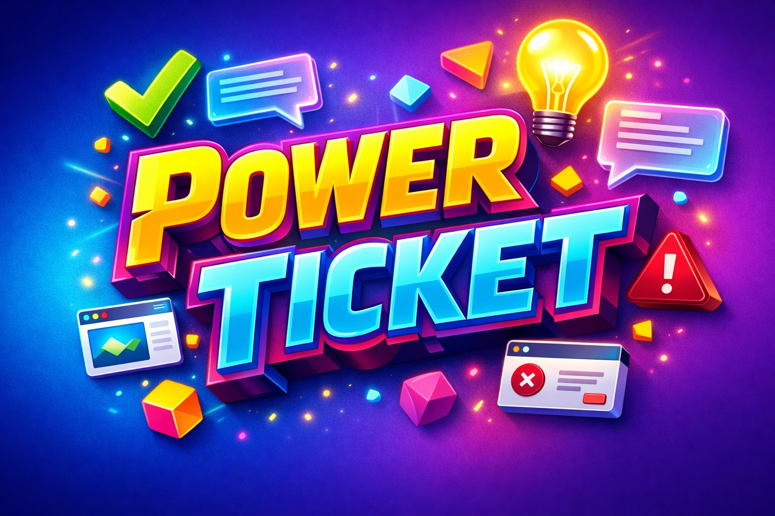 Power Ticket graphic showing best practices for submitting detailed IT support requests