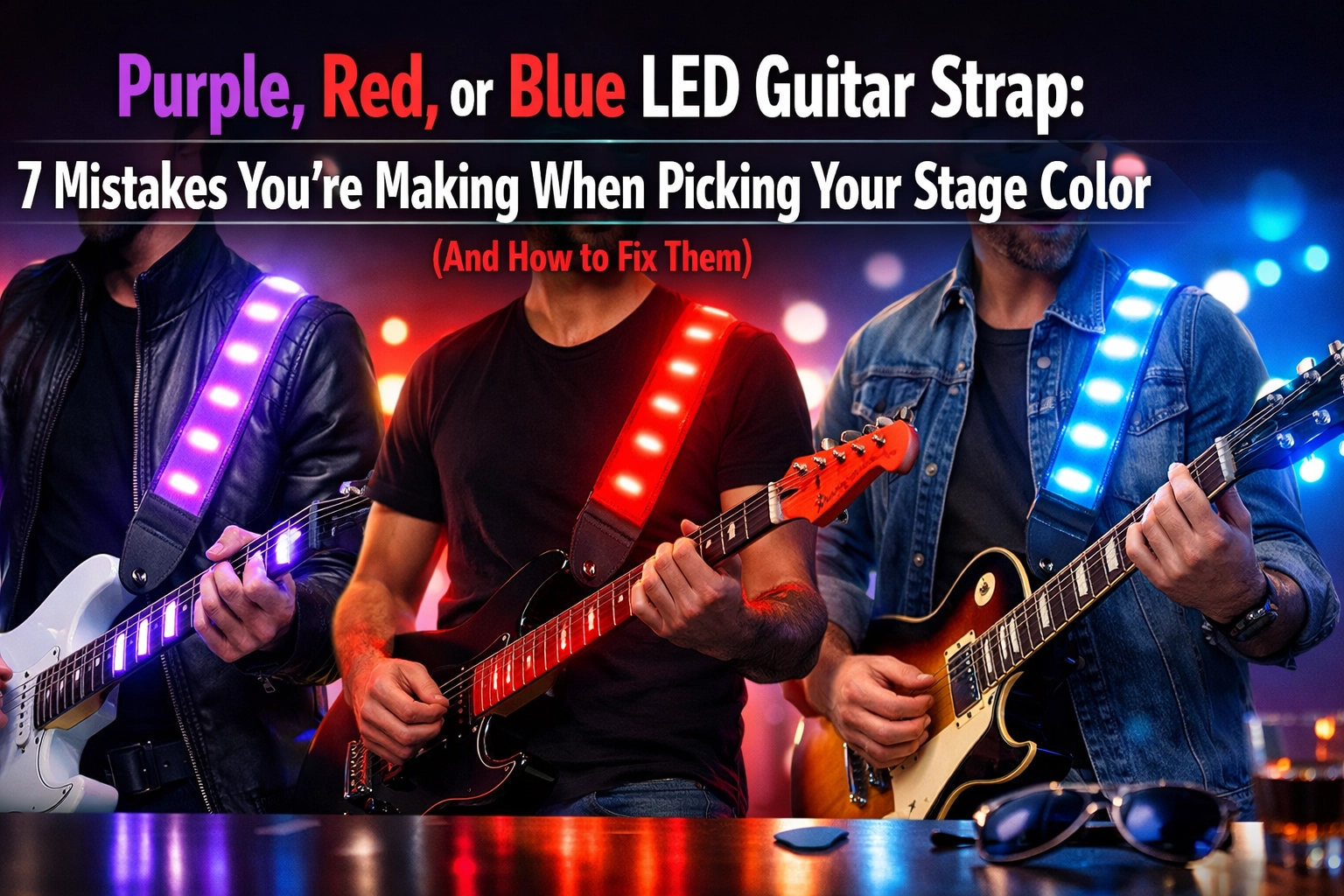 [HERO] Purple, Red, or Blue LED Guitar Strap: 7 Mistakes You