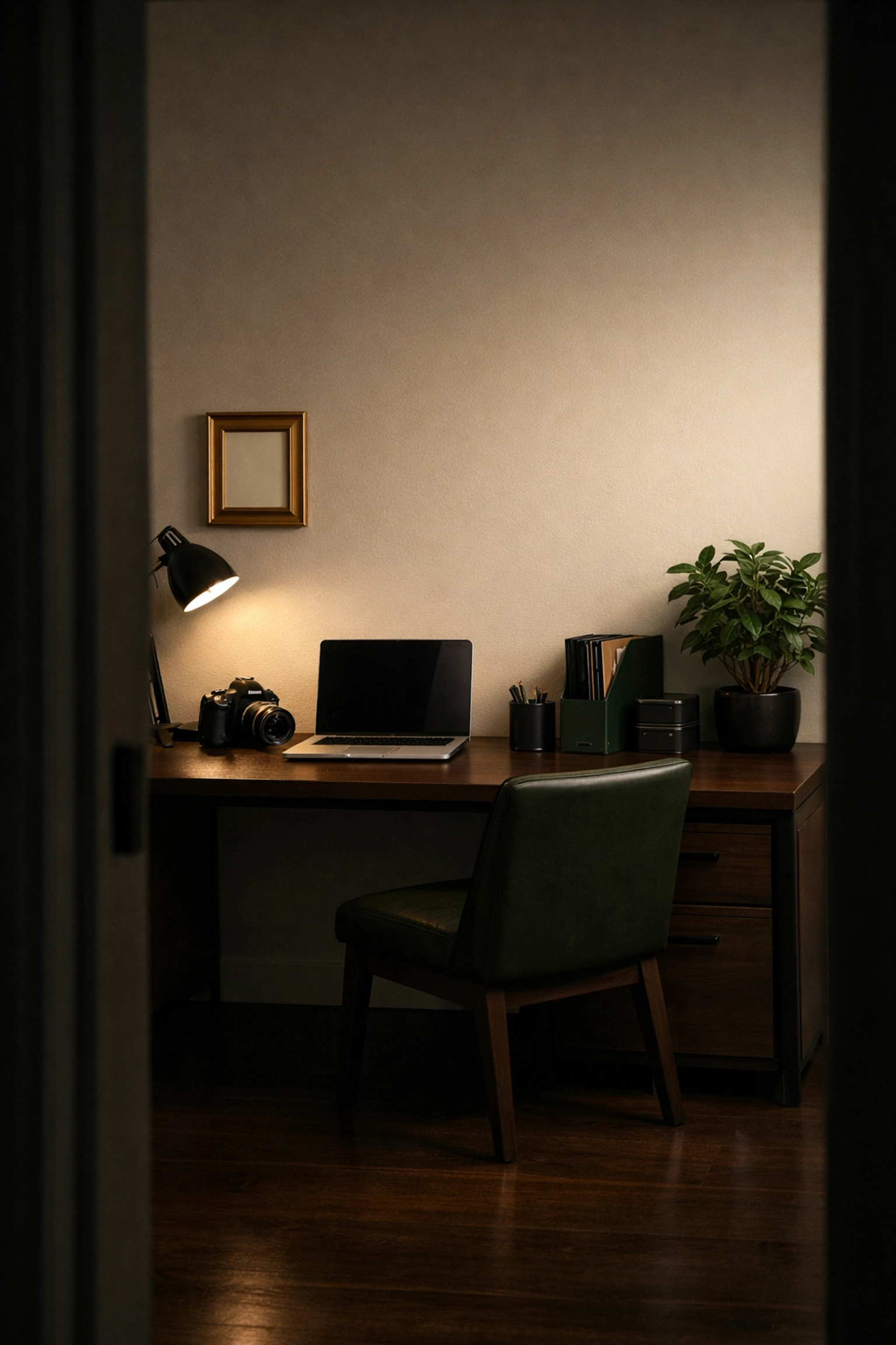 Dedicated home office workspace organized for exclusive business use and tax deductions