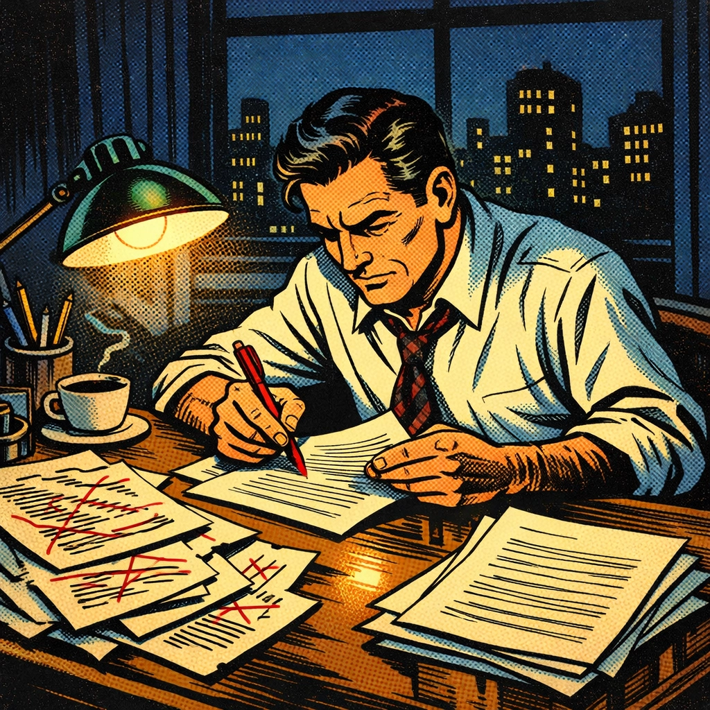 Editor reviewing federal proposal for clarity and consistent terminology