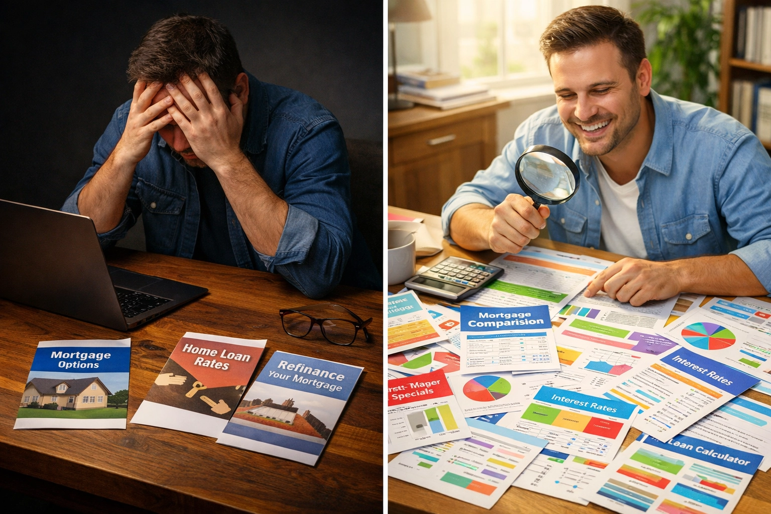 Comparison of limited bank mortgage options versus multiple lender products available through brokers