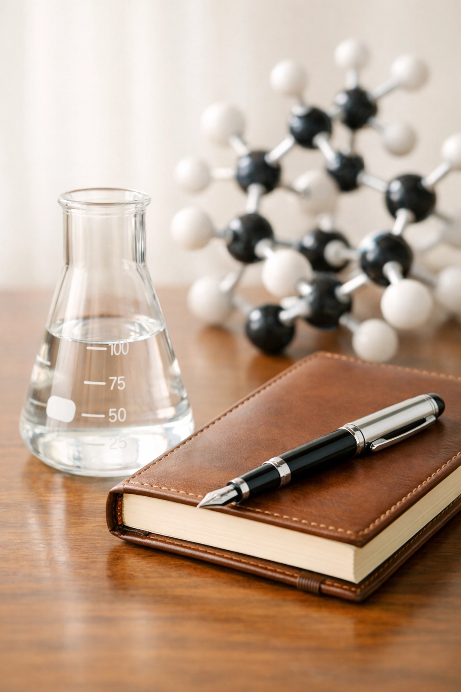 High-end academic chemistry tools representing specialist mentorship for Oxbridge and medicine entry.