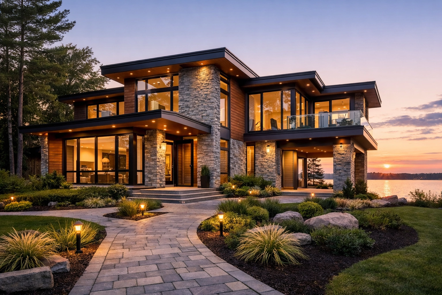 Contemporary luxury home in Innisfil near Lake Simcoe, showcasing premium Innisfil cottage investment properties.