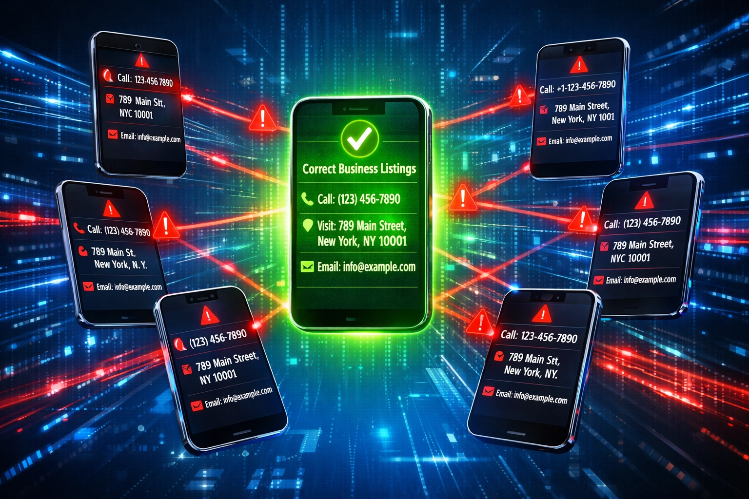 Inconsistent NAP data across multiple business directories causing local SEO ranking issues