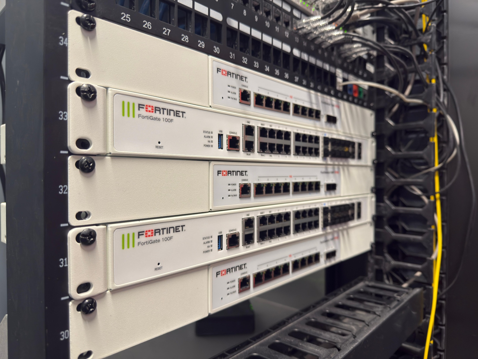 Fortinet FortiGate 100F Rack Installation