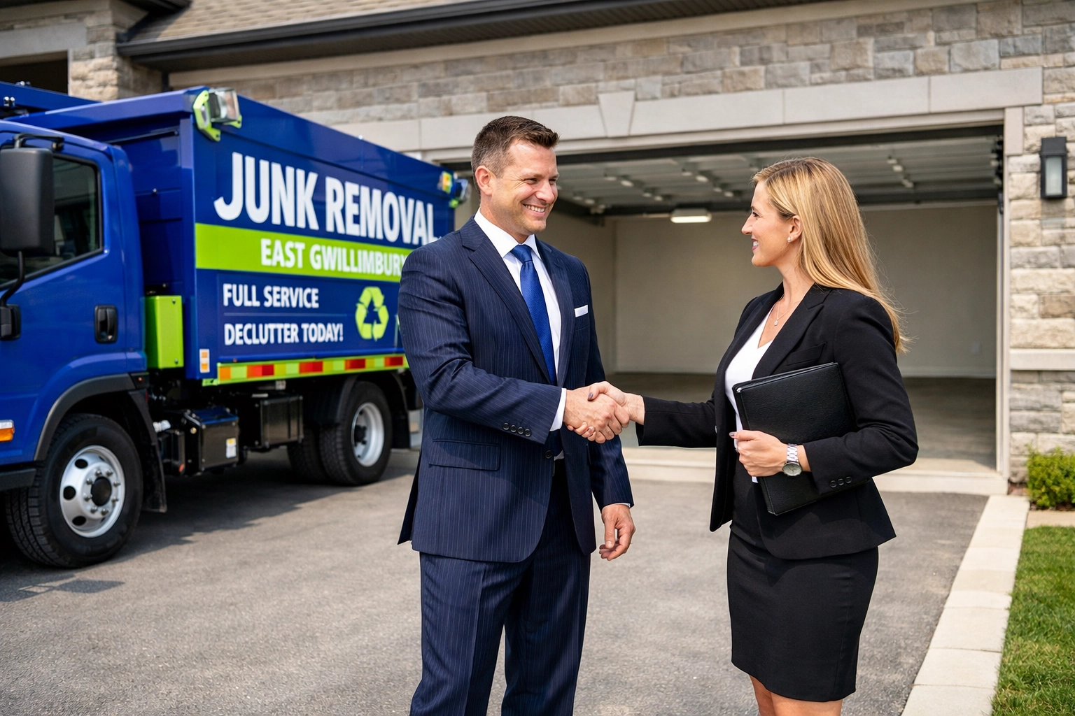 Junk GTA owner Roman completing an estate cleanout in East Gwillimbury to prepare a property for sale.