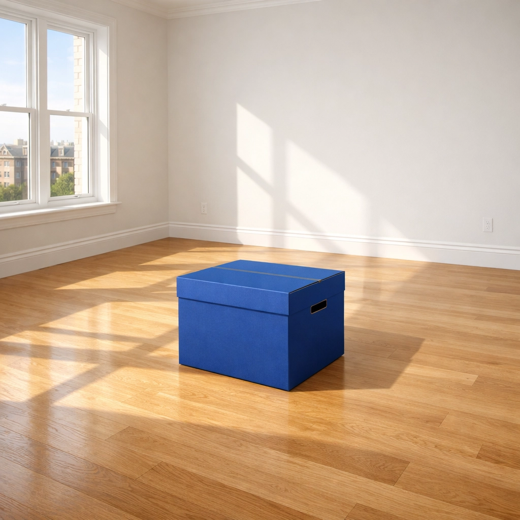 A pristine, empty bedroom in a Marlborough apartment following a professional move-in deep cleaning service.