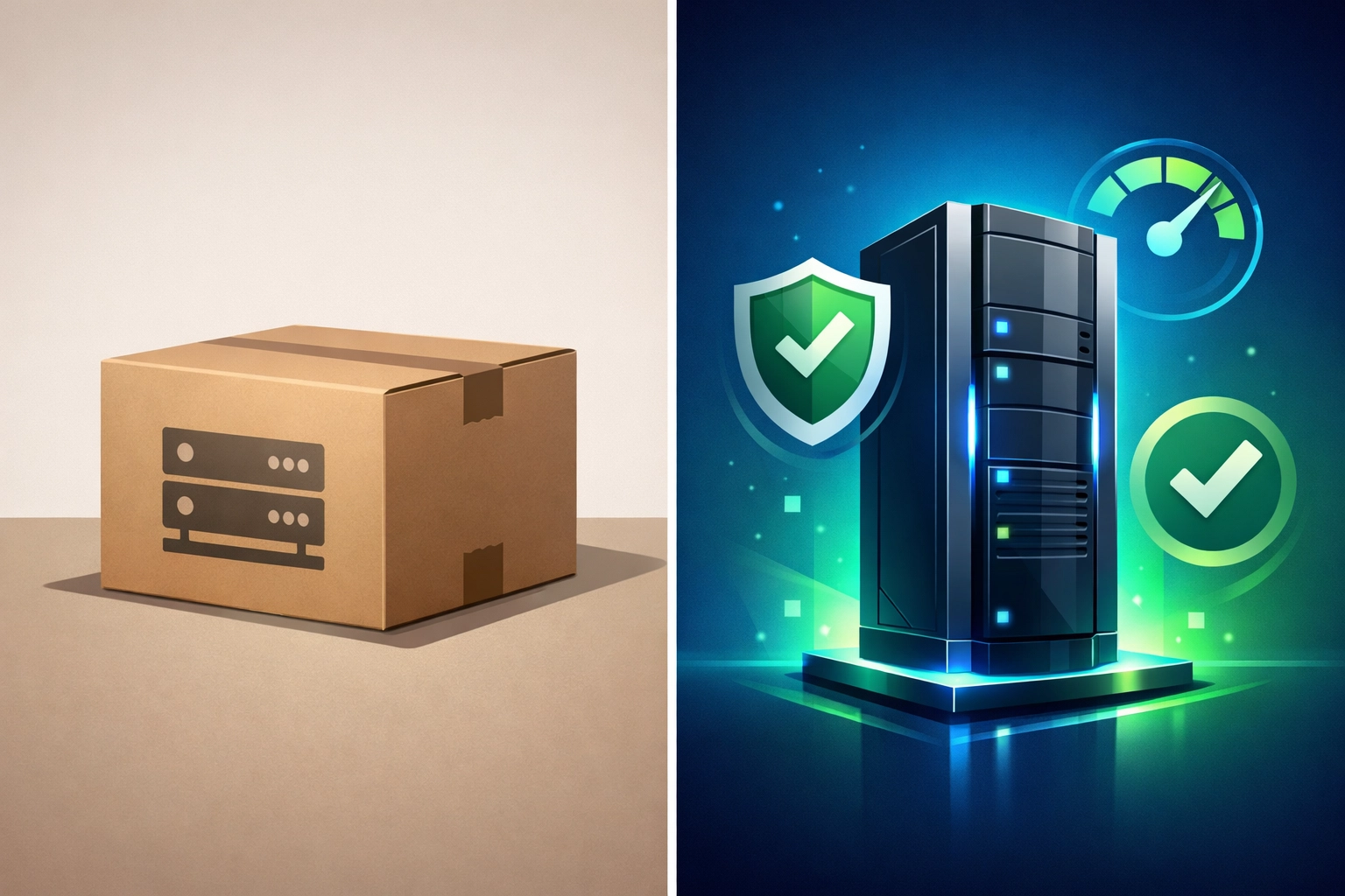 Side-by-side comparison of cheap hosting vs professional website hosting Venice FL