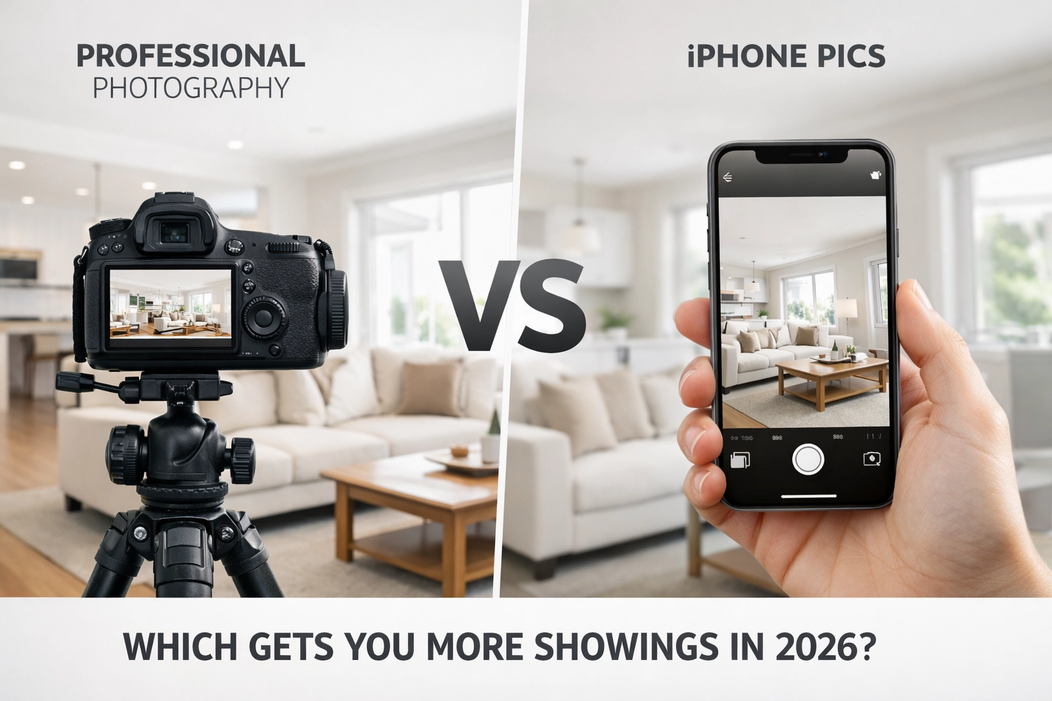 [HERO] Professional Real Estate Photography vs. iPhone Pics: Which Gets You More Showings in 2026?