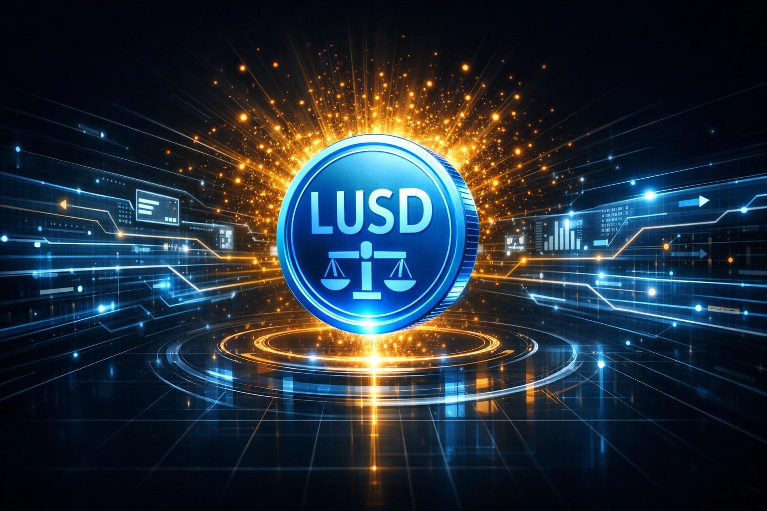LUSD stablecoin digital network showing secure Web3 global payment transaction pathways