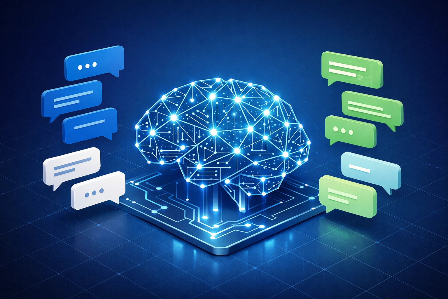 AI chatbot handling multiple customer support conversations simultaneously