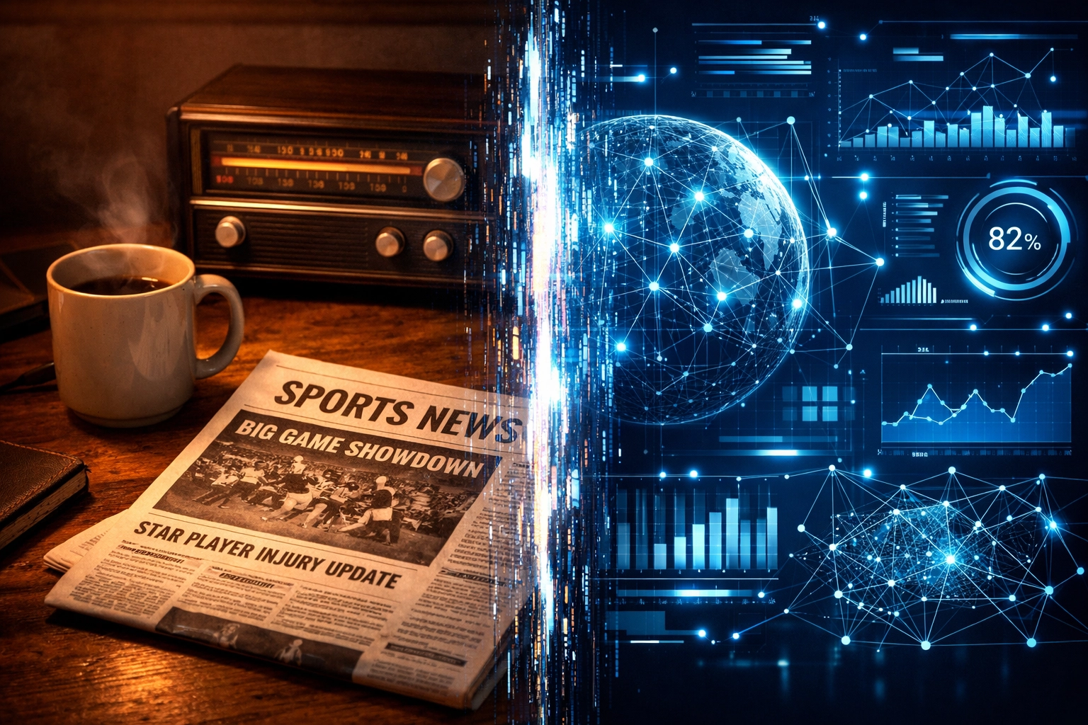 Comparison of traditional sports betting research versus modern AI handicapping models.