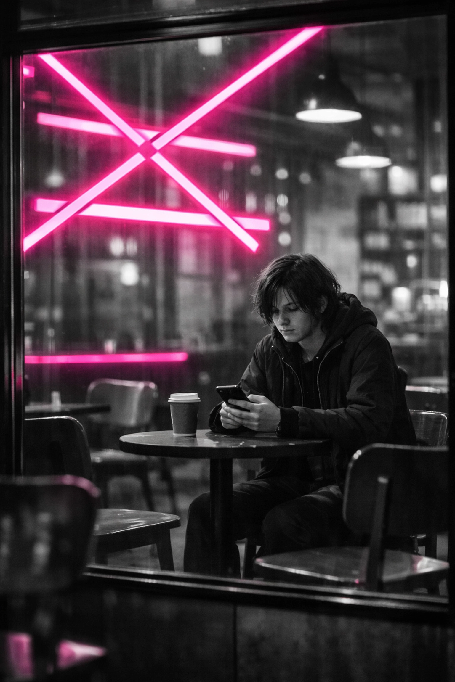Person sitting alone in coffee shop representing emotional isolation and loneliness in marriage
