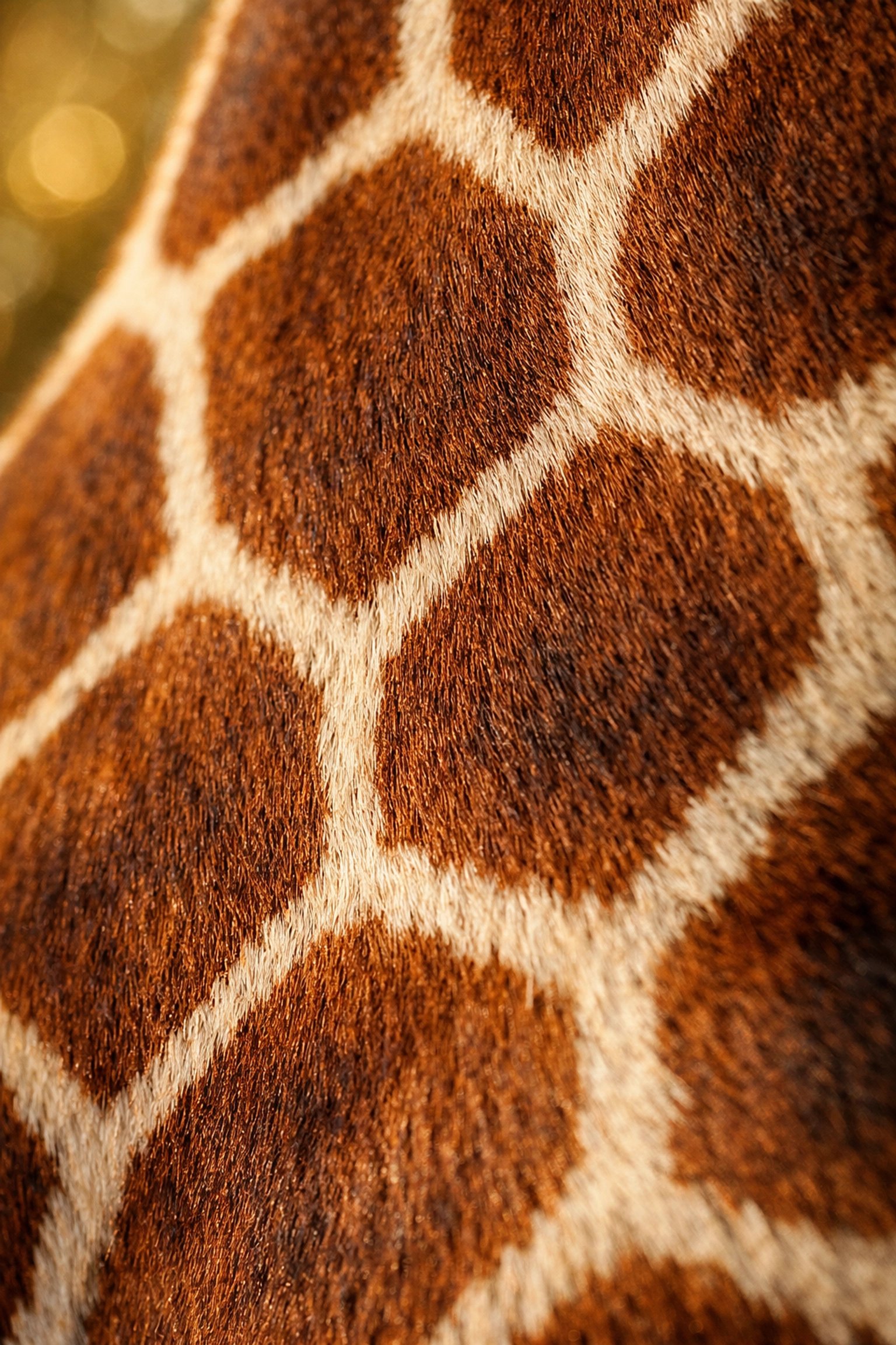 Close-up of giraffe coat pattern showing distinctive markings for wildlife stock photography