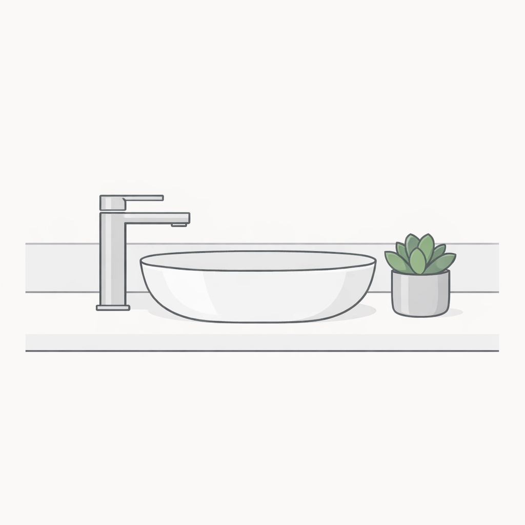 Modern bathroom vanity and faucet representing quality handyman maintenance in Yaletown.