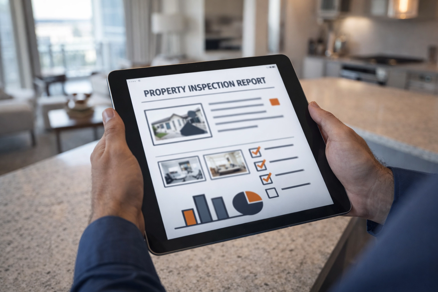 Digital property inspection report for home watch services documentation