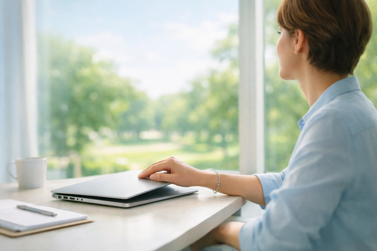 A professional transitioning from work to mental health care covered by insurance.
