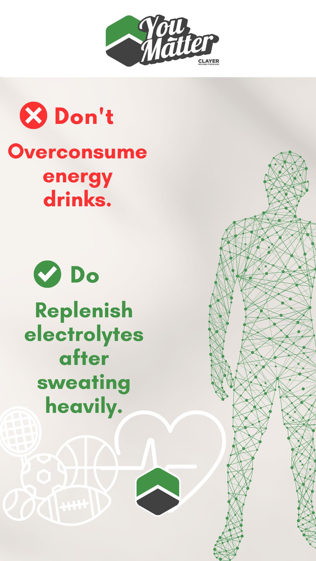 Electrolyte Replenishment Over Energy Drinks Poster