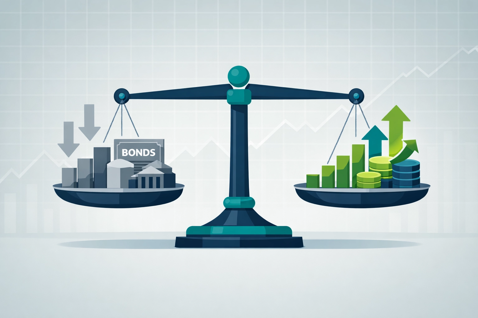 Balanced scale depicting tax-loss harvesting and capital gains optimization strategy