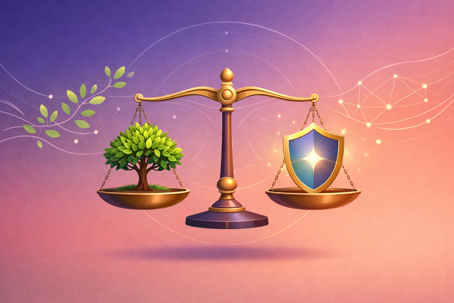 Balanced scale representing growth and security equilibrium in the 40/30/30 wealth building framework