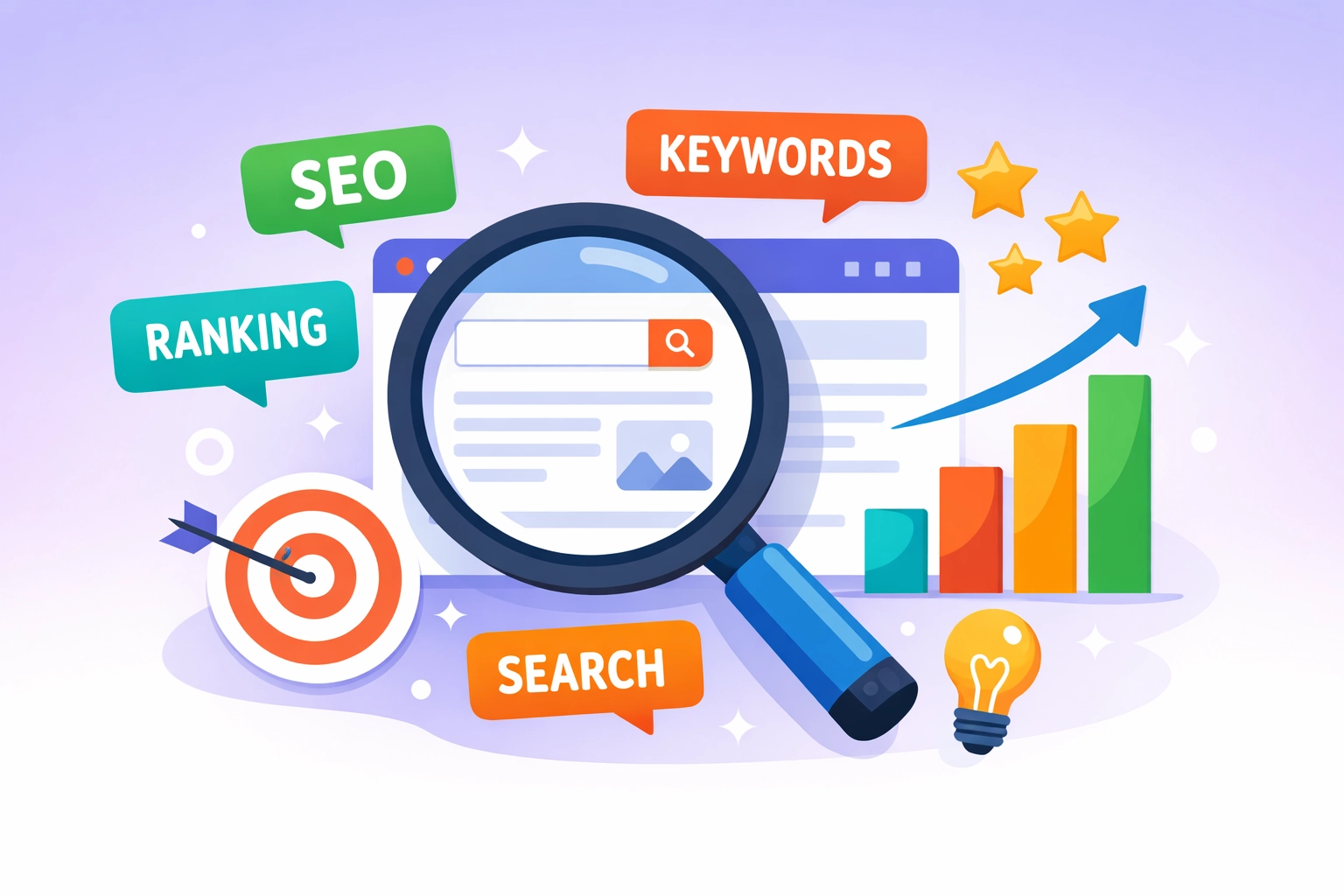 SEO optimization process for Chattanooga web design with search rankings and keyword analysis
